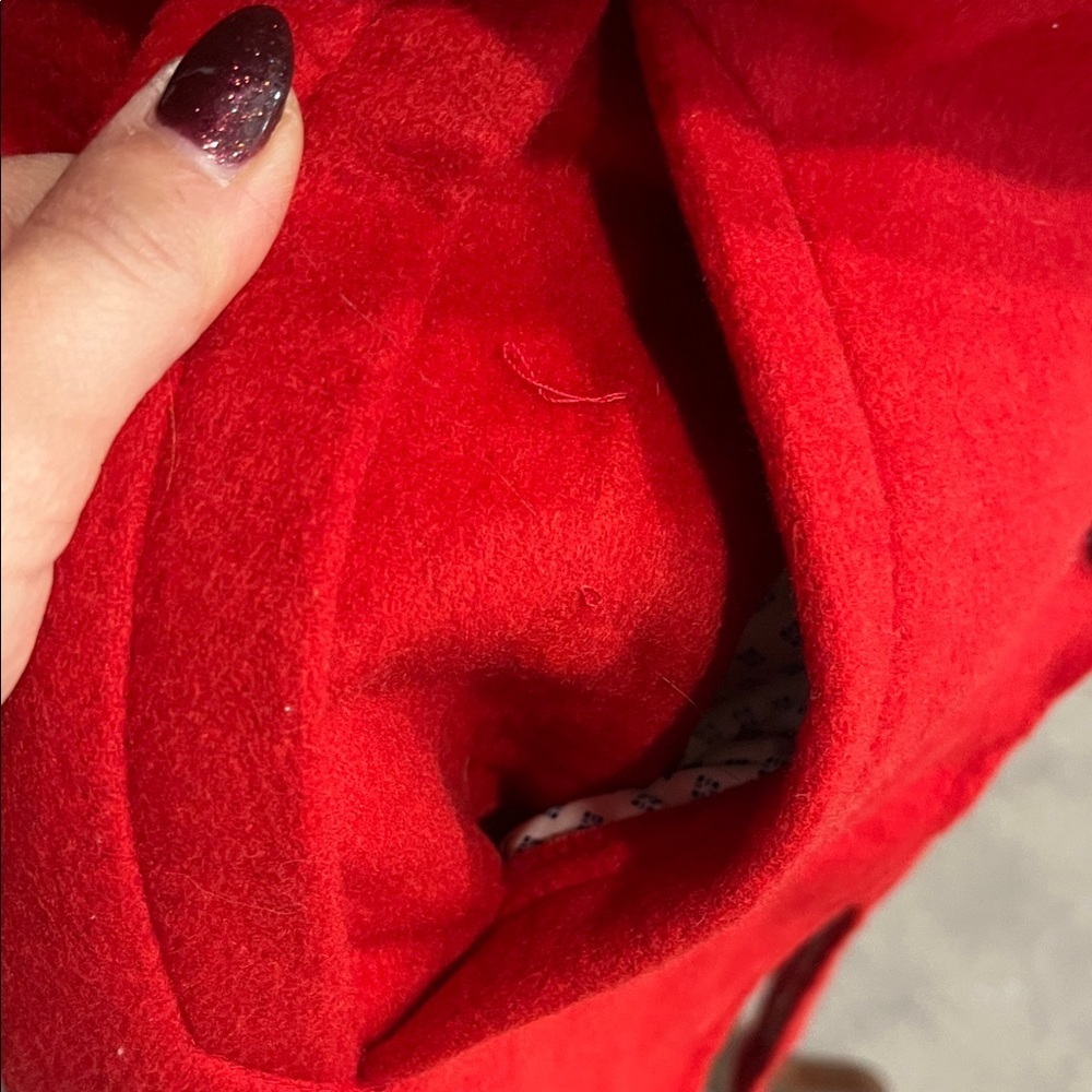 Elevenses Anthropologie Red Coat Oversized XS - Picture 2 of 7